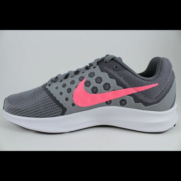 NIKE DOWNSHIFTER 7 COOL GRAY/LAVA GLOW CORAL PINK - Picture 2 of 5